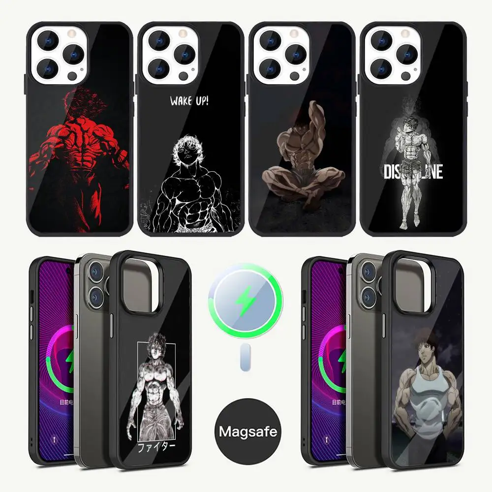 

Anime Baki Phone Case For iPhone 16,15,14,13,12,11,Plus,Pro,Max Mini Magsafe Magnetic Wireless Charging