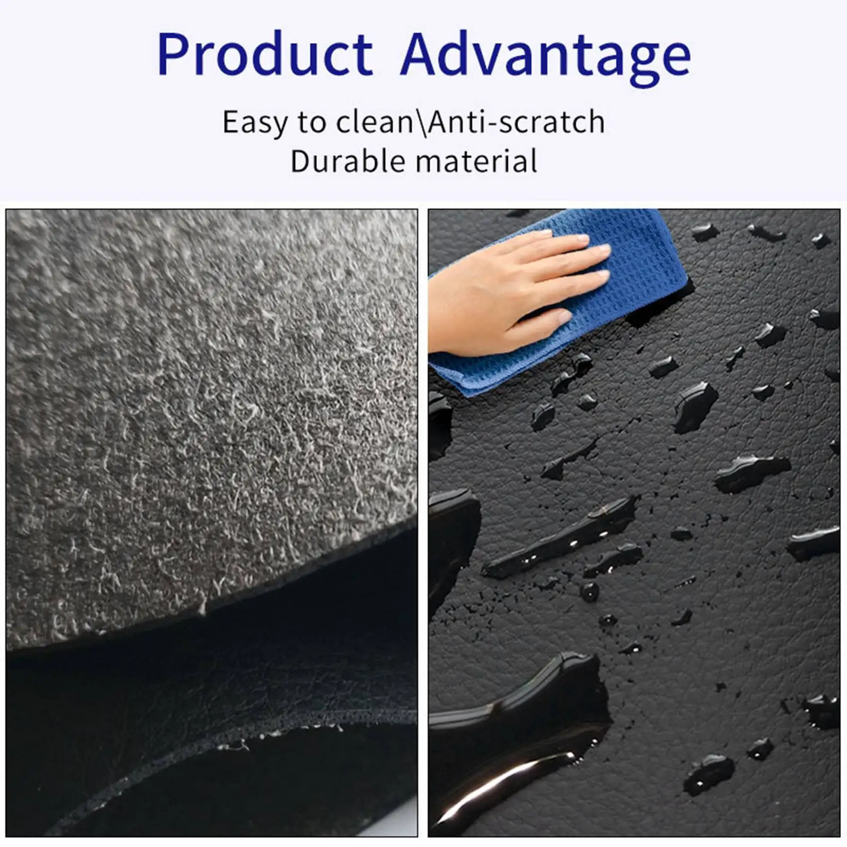 Black Leather Center Console Lid Armrest Box Cover Trim For Toyota Land Cruiser Prado 150 2010-2018 Accessories-X67A