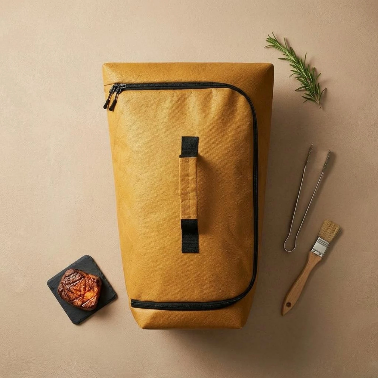 Barbecue Meat Resting Bag Reusable Insulated Meat Resting Bag Outdoor Cooking Gear Zipper Trim Wide Mouth Design for Cookout