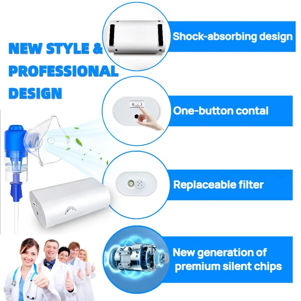 Mini Medical Nebulizer for Adults and Children Durable and Long-lasting Power Supply for Inhalation Therapy