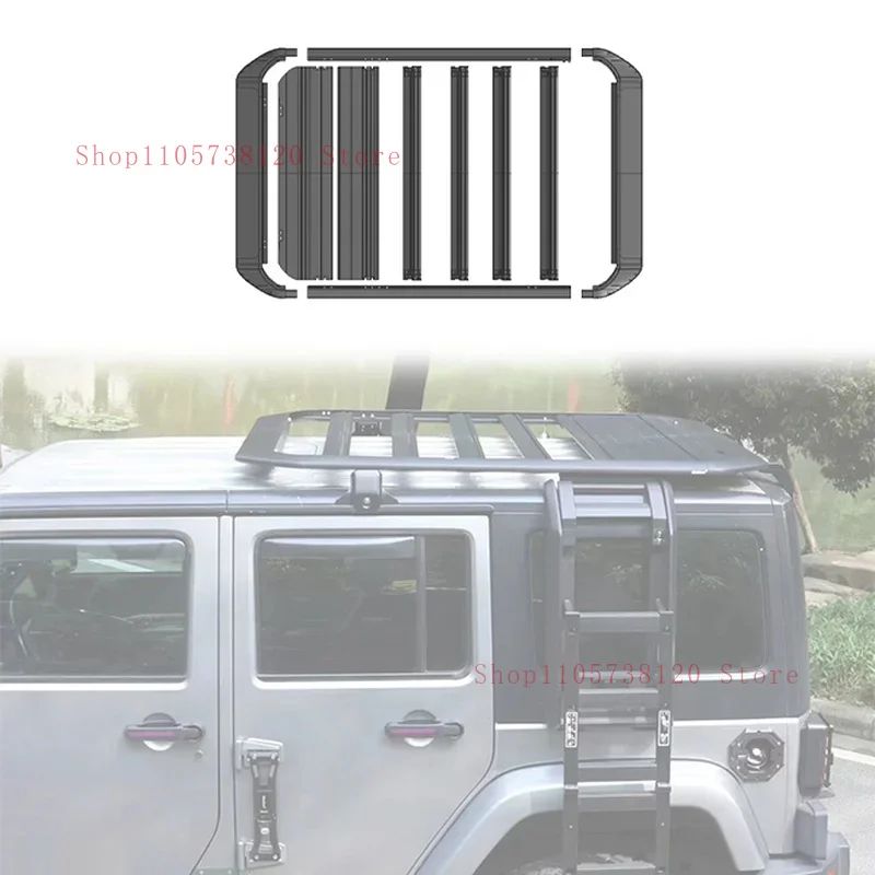 Hot Selling Heavy Aluminum Roof Rack/ Ladder Exterior Tuning Off-Road JL + JK 0-