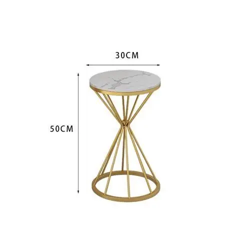 

Nordic light luxury living room sofa edge flower stand, floor-to-ceiling modern simple marble shelf ornament next to indoor