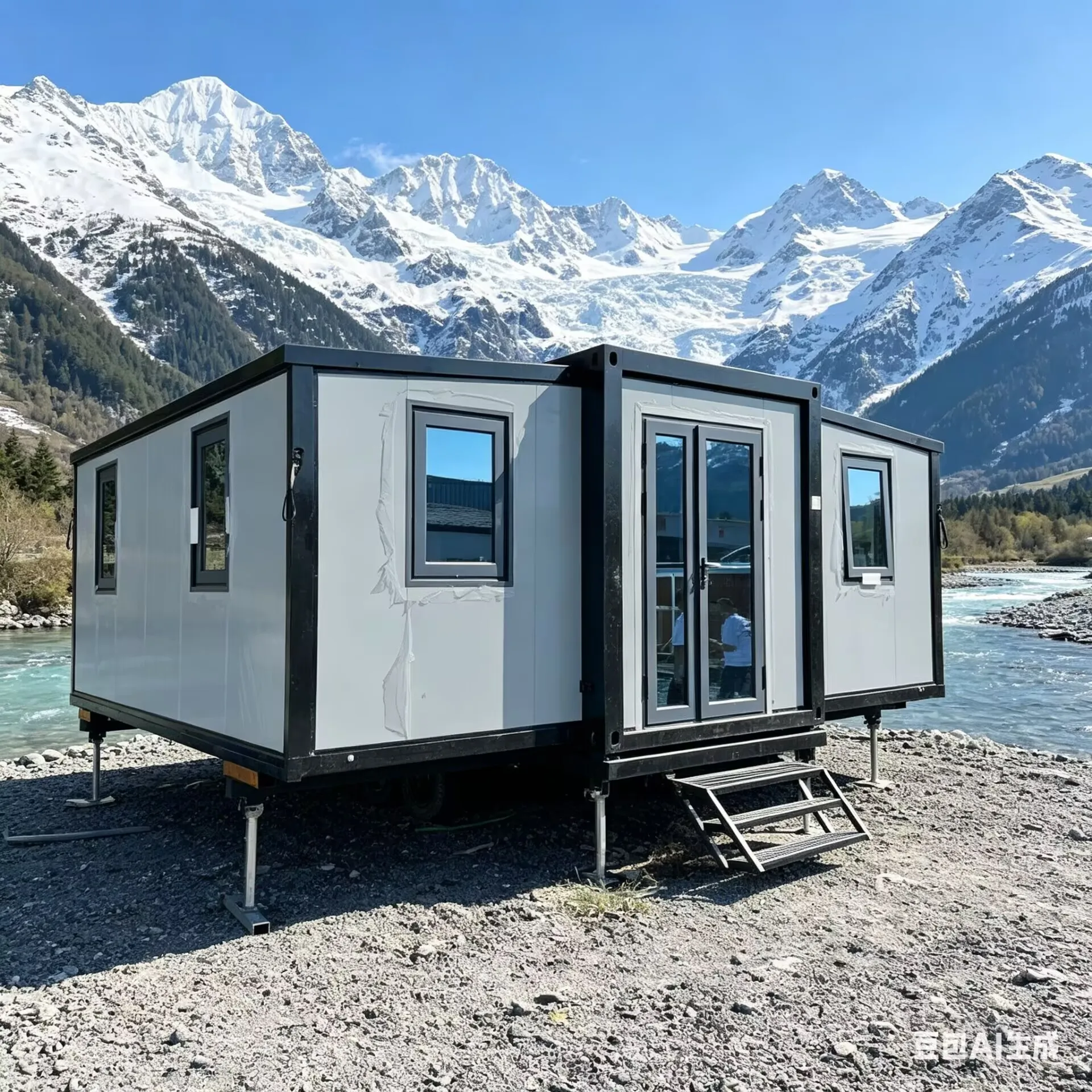 Movable Folding Expandable Steel Container House 2 Bedroom Waterproof Windproof Contemporary Design Portable Modular House China
