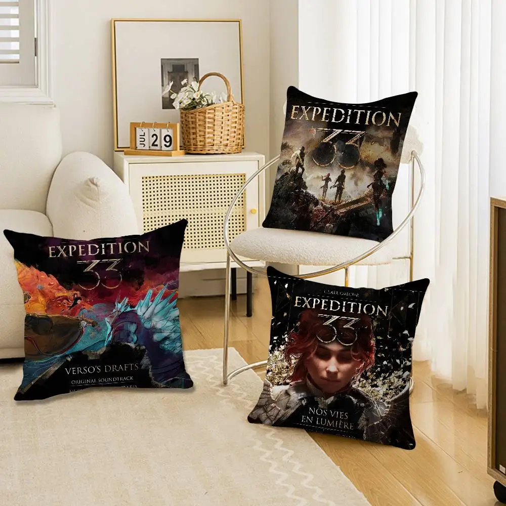 C-Clair-Obscur Expedition-33 Game Office Cushion Pillowcase Car Cushion Cover45X45CM Lumbar Pillowcase Sofa Pillowcover