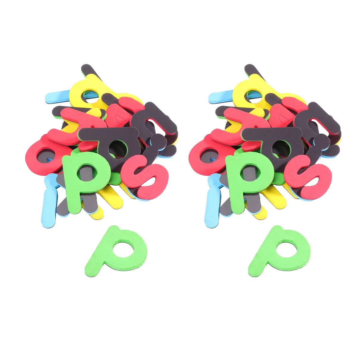 2 set 2 set adesivi magnetici alfabetici colorati educativi per bambini decalcomanie con lettere inglesi per porta in ferro per lavagna del frigorifero