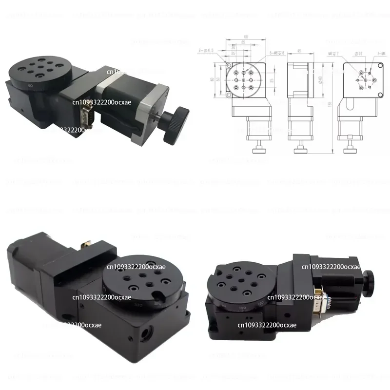 Y200RA60 Electric Rotary Stage Diameter 60MM Precision Indexing Table 360° Turntable Pan-Tilt