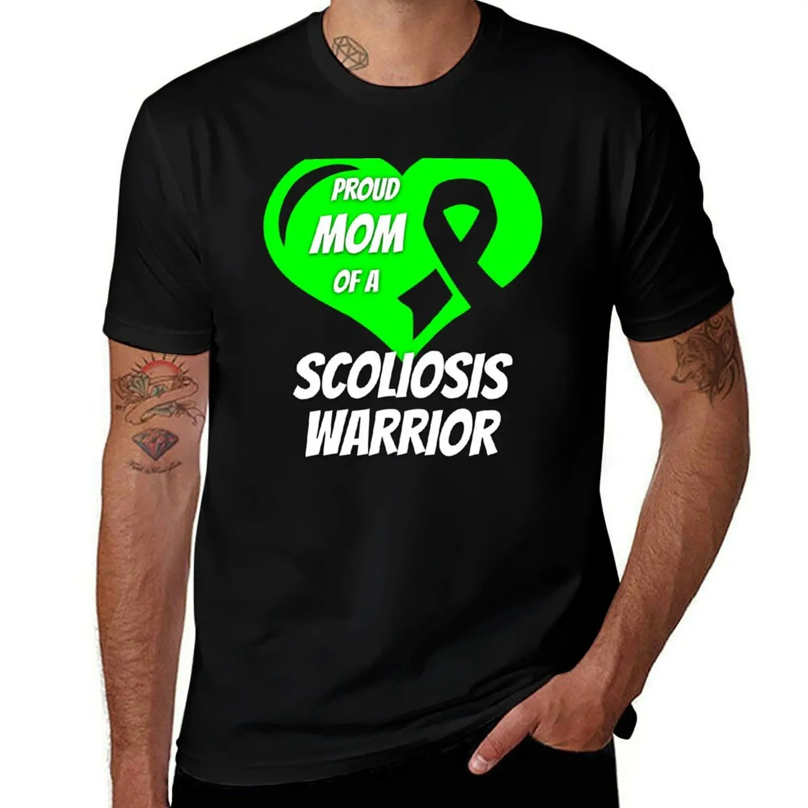 

Awareness Proud Scoliosis Mom Of Warrior A T-Shirt Sweat Resistant Workout Tee Shirt