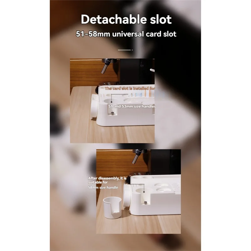 A85I-Espresso Temping Station Espresso Organizer Box متعدد الوظائف مقبض القهوة المطحونة صندوق منظم