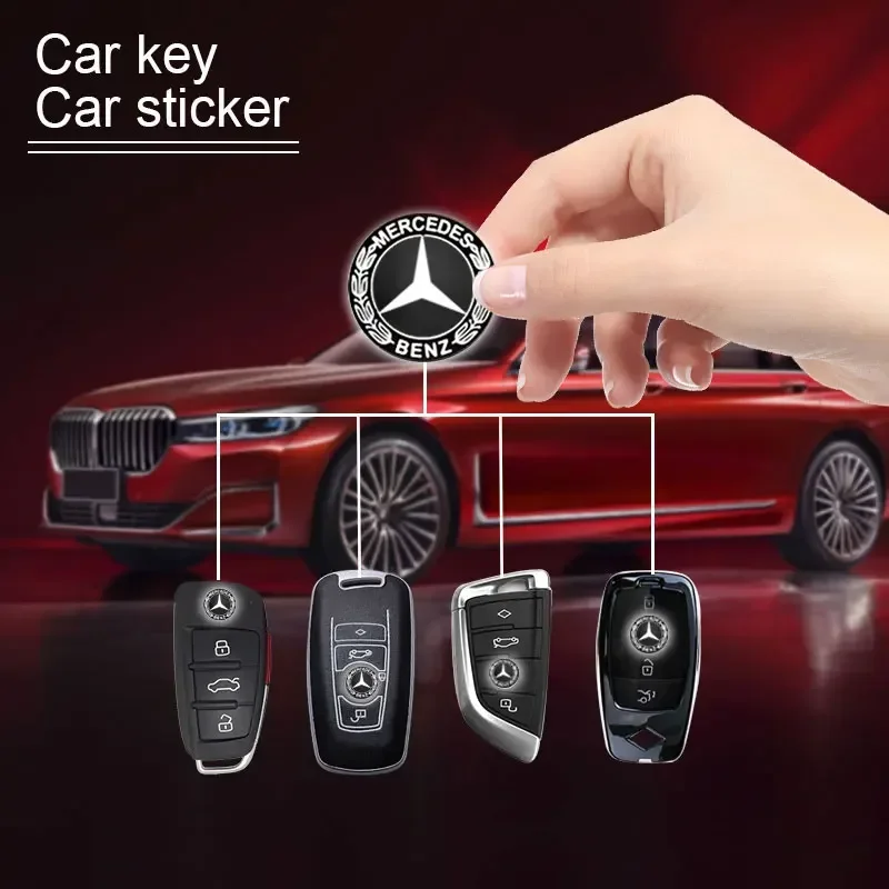 

Car Stickers Mercedes Benz Dedicated Key Shell Emblem Paster For Mercedes Benz GLC63 GLC43 GLC250 GLC300 X253 C253 W253 W212 AMG