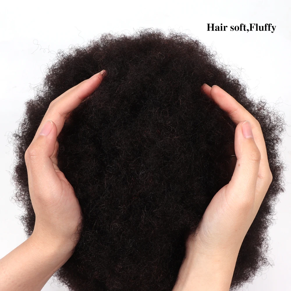 Plussign-Tête de mannequin afro pour salon, tête d\'entraînement, cheveux humains, têtes d\'entraînement à la coiffure, vrais cheveux noirs, DUNIButter