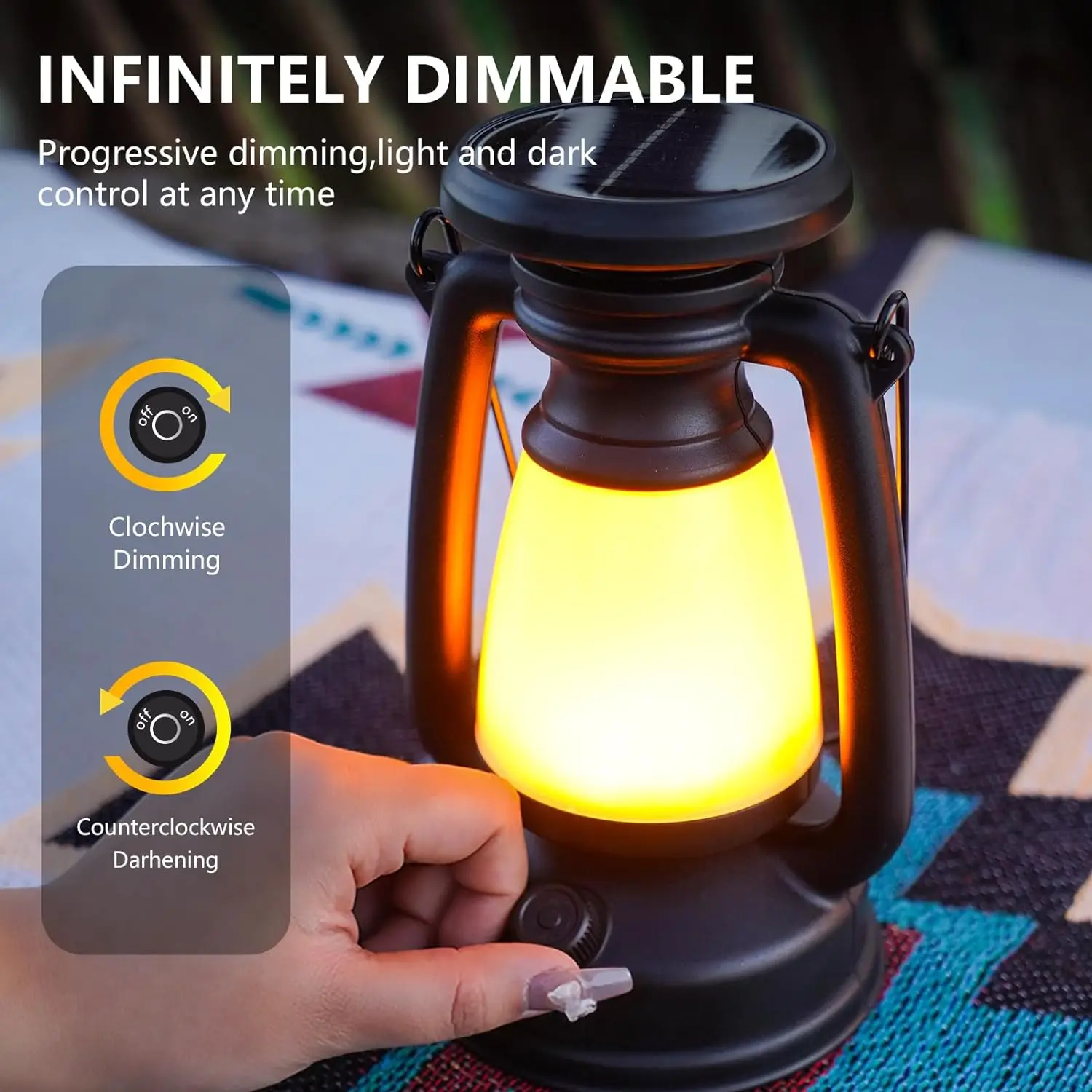 

Retro Solar Camping Light USB Rechargeable LED Portable Lantern Waterproof Outdoor Hanging Emergency Tent Atmosphere Horse Lamp