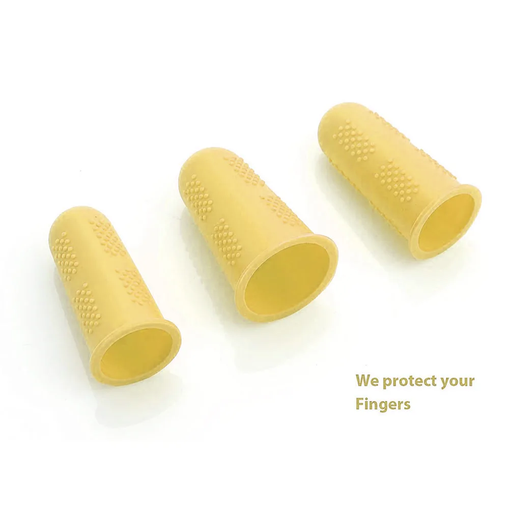 4PCS Rubber Finger Tips Office Rubber Thimbles Silicone Reusable Finger Protector Fingertip for Needlework Sewing Accessories