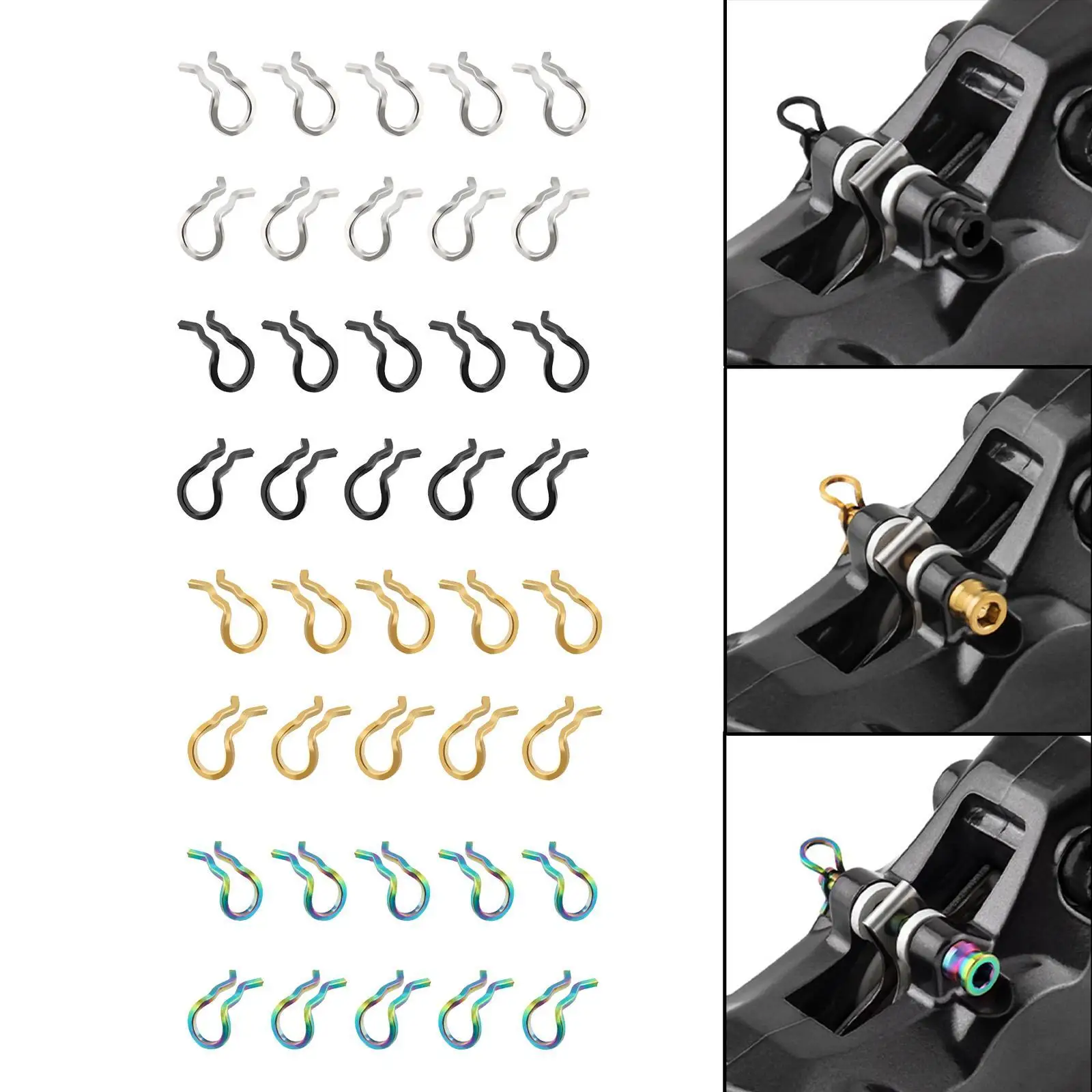 

10Pcs Fixing Snap Spring Clips Brake Pads Cotter Pin Calipers