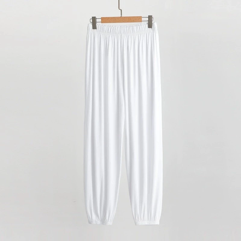 2027 Modal Men's Leg Binding Mosquito Proof Pants Thin Sleeping Homewear Pants Loose Casual Versatile Lantern Trousers