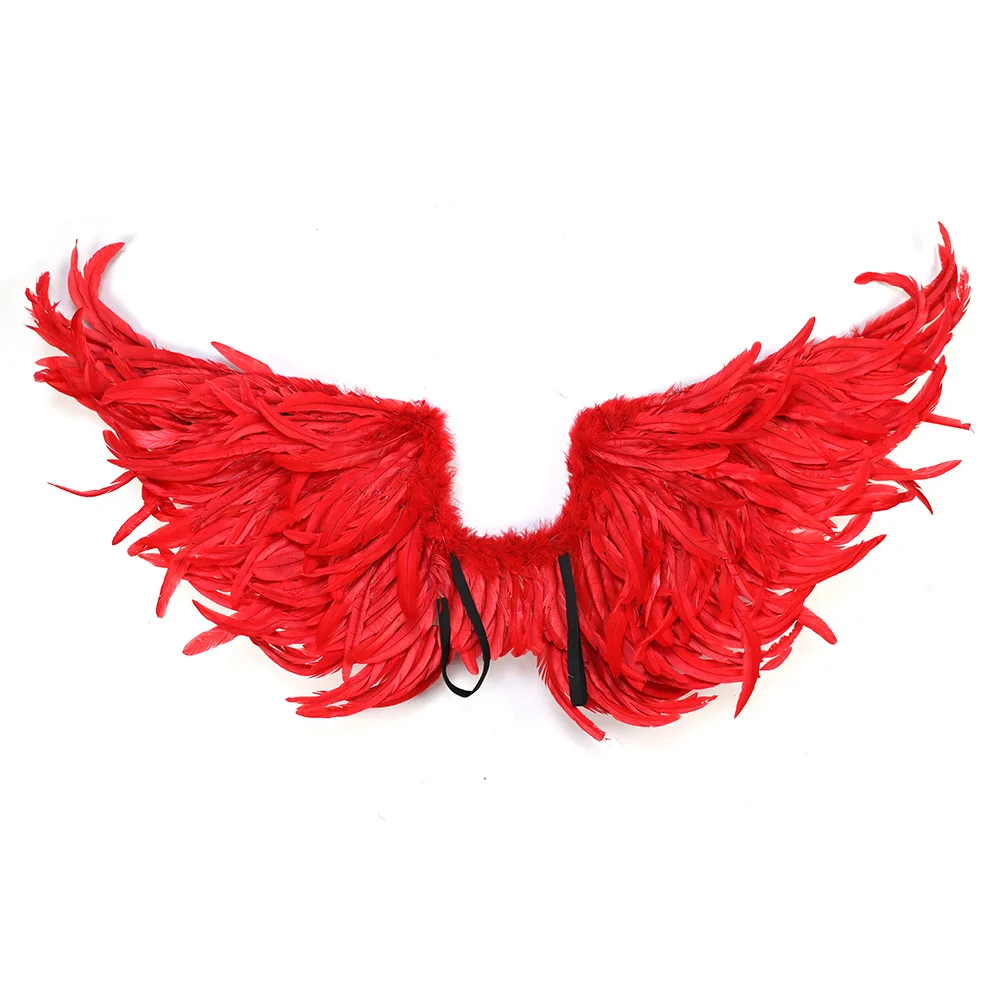 Angel Wings Feather Wing Red Swallow Red Devil Wings For Wedding Party Halloween Stage Performance Show