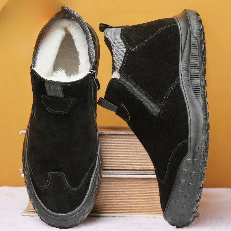 Moda alta superior sapatos de inverno homem quente à prova de frio botas de neve para homens caminhadas ao ar livre oferta grosso pelúcia qualidade venda confortável