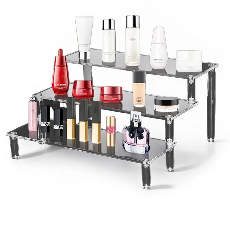 1 Set Cosmetics Perfume Organizer Nail Polish Display Holder Storage Display Stand, Transparent Acrylic Countertop Storage Rack