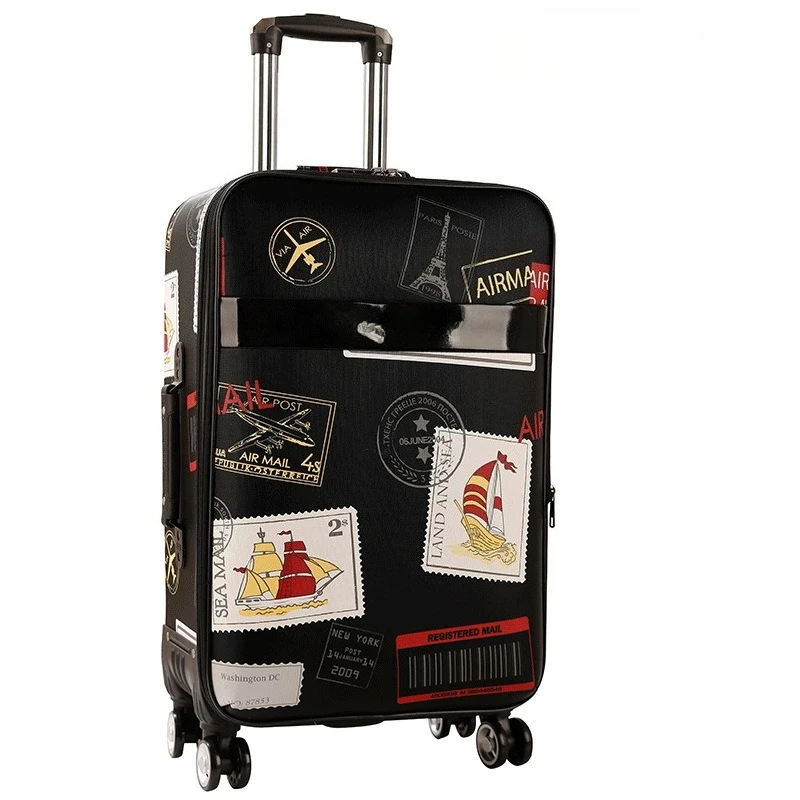 Canvas trolley case, suitcase, men's 28-inch large-capacity password case, 26-inch leather case, women's suitcase, 24-inch.