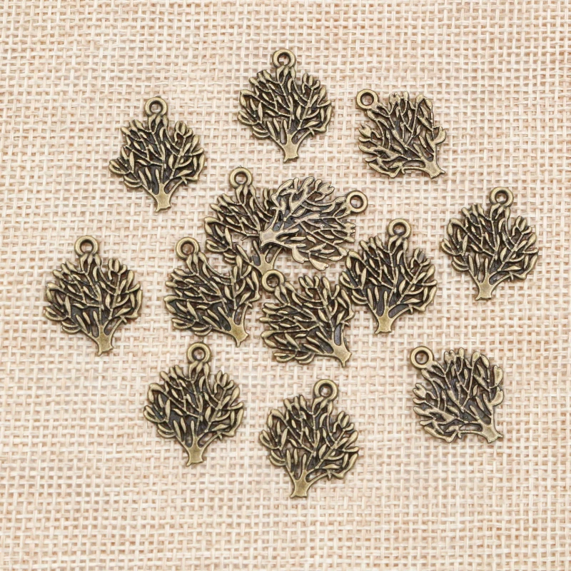 30pcs 20x16mm Antique Bronze Plated  Tree Style Handmade Charms Pendant:DIY for bracelet necklace