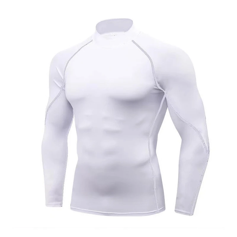 Men Compression Running T Shirt Fitness Tight Long Sleeve Sport tshirt Training Jogging Shirts Gym Sportswear Quick Dry rashgard