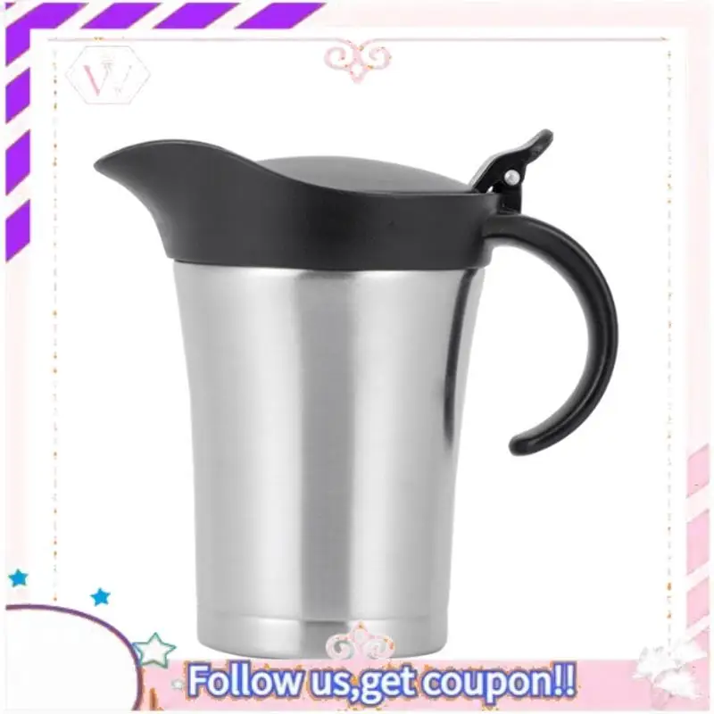 

Y74A-Double Insulated Gravy Boat, Stainless Steel Gravy Sauce Jug With Lid, Ideal Gravy Warmer Pitcher 750ML