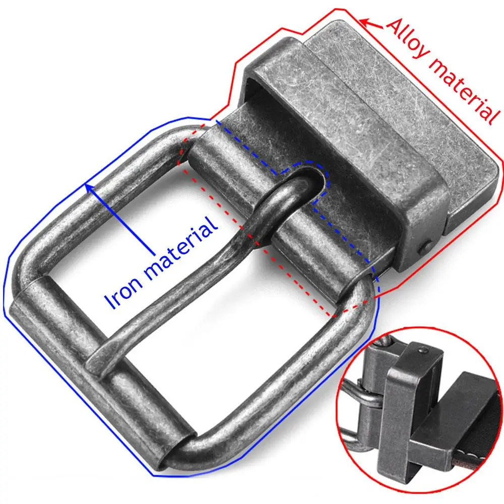 Diy بها بنفسك سبيكة حزام رئيس استبدال دبوس مشبك الأحزمة اليدوية زنار أبازيم الرجال النساء حزام خصر رؤساء الجلود الحرفية الملحقات