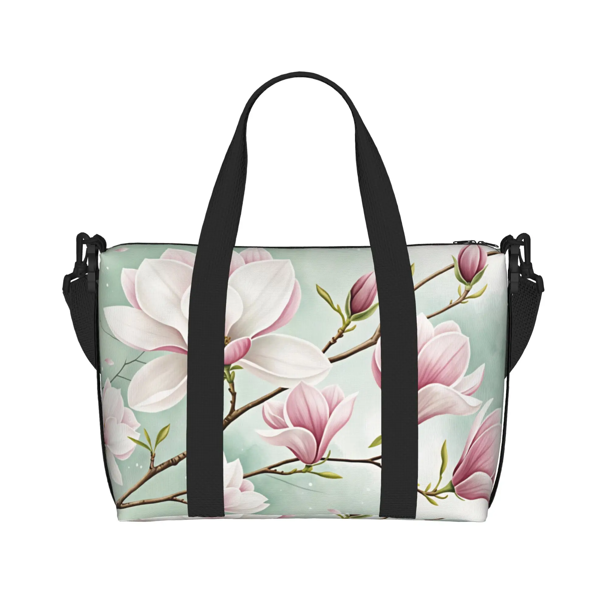 Custom Luxury High 3D Floral Tote Bag for Women Large Capacity Fashion Trend 3D Flowers Gym Beach Travel Bags
