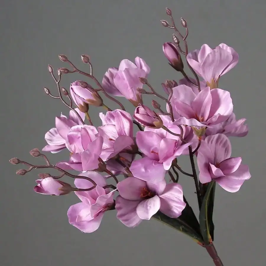 5 Gabeln 20 Köpfe Künstliche Blumen Herbst Magnolia Home Decor Blumendekoration Gefälschte Weihnachten Hochzeit Zubehör Home Decor – Detail 10