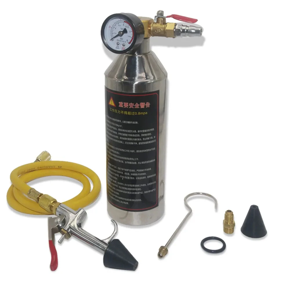 Durable car/ air conditioning system flushing tool tank spray gun kit R134 R12 R22 R410 R404 kit