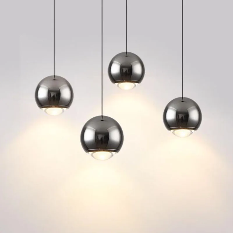 

LED Ball Pendant Lamp Nordic Bedroom Living Foyer Chandelier Light Bar Restaurant Office Hanging Lamp Indoor Decor Ceiling Light