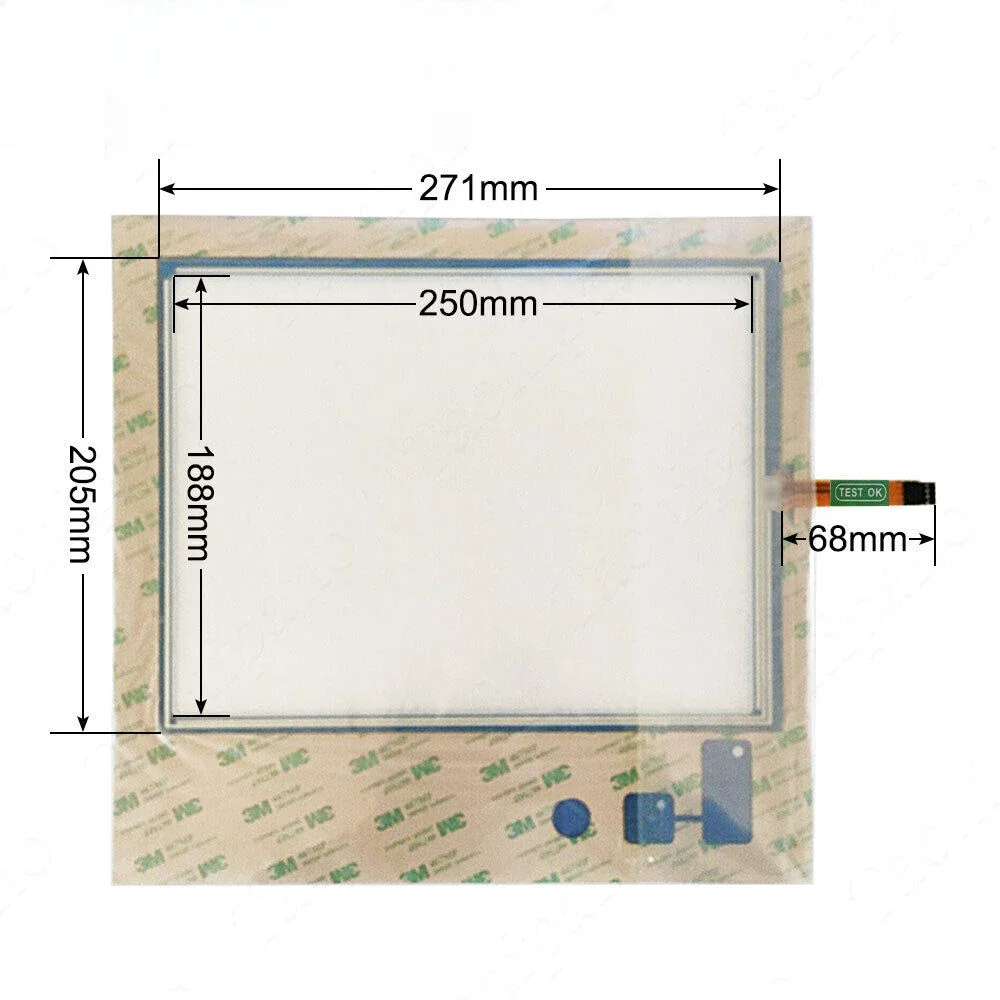 Touch Screen for TOUCHTRONIC A280104 REV.F MD011116 Panel Glass + Overlay