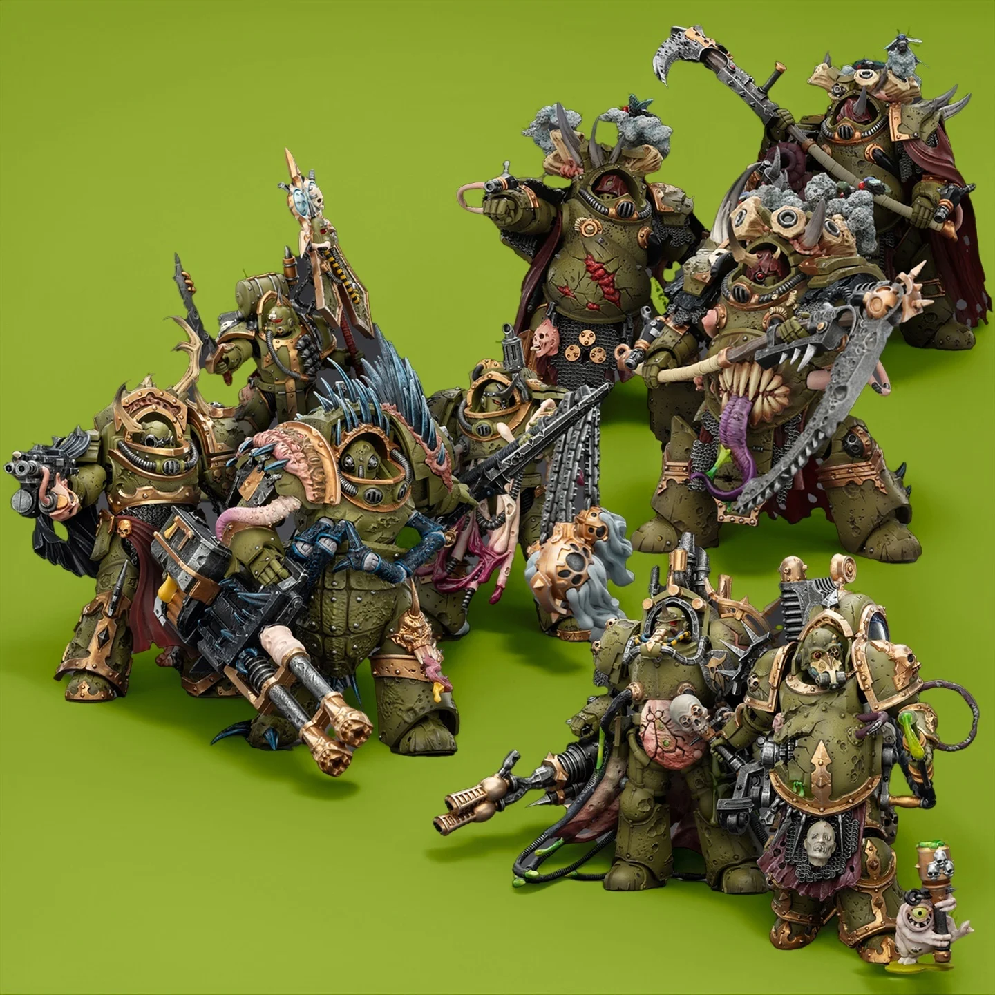 

Фигурка HIPLAY JOYTOY Warhammer 40K: Терминатор-Блайтлорд «Мантия Смерти», Господь Загрязнений, Смертный Охранник, 1/18