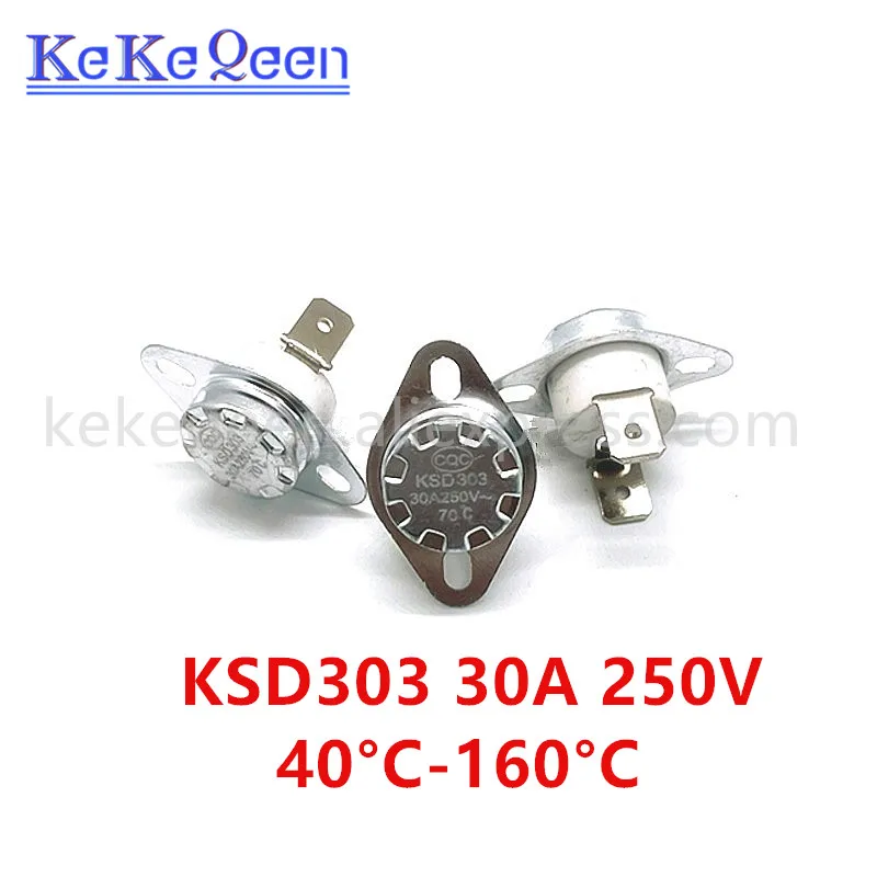 KSD303 KSD301 250V 30A 40 45 50 55 60 65 70 75 80 85 90 95-160 градусов Цельсия 90 Угловые ножки нормально закрытый термоконтрольный переключатель