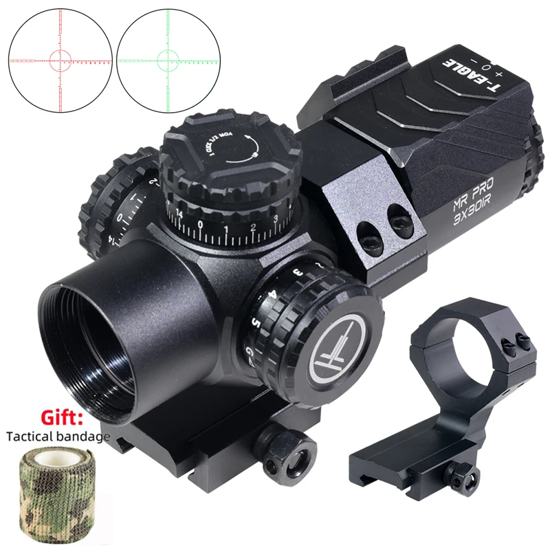 Тактический 3x30IR красный зеленый с номерами дальномер сетка с подсветкой 3x коллиматор подходит для охотничьего оптического прицела Тактический 3x30IR красный зеленый с номерами дальномер сетка с подсветкой 3x коллиматор подходит для охотничьего оптического прицела