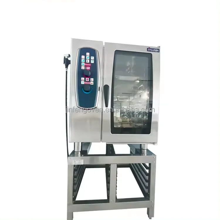 Countertop Electric Universal Steam Oven Convection 6 Tray Digital Combi Steam Oven For Restaurant Baking