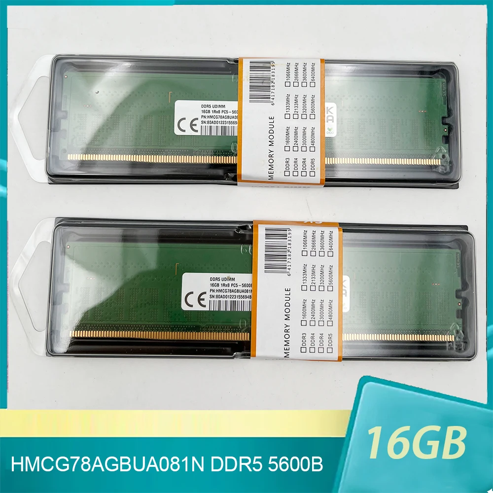 Memória de alta qualidade para RAM A-Die, 16GB, 16G, HMCG78AGBUA081N, DDR5, 5600B, PC5-5600B-UA0, transporte rápido, novo, 1 PC