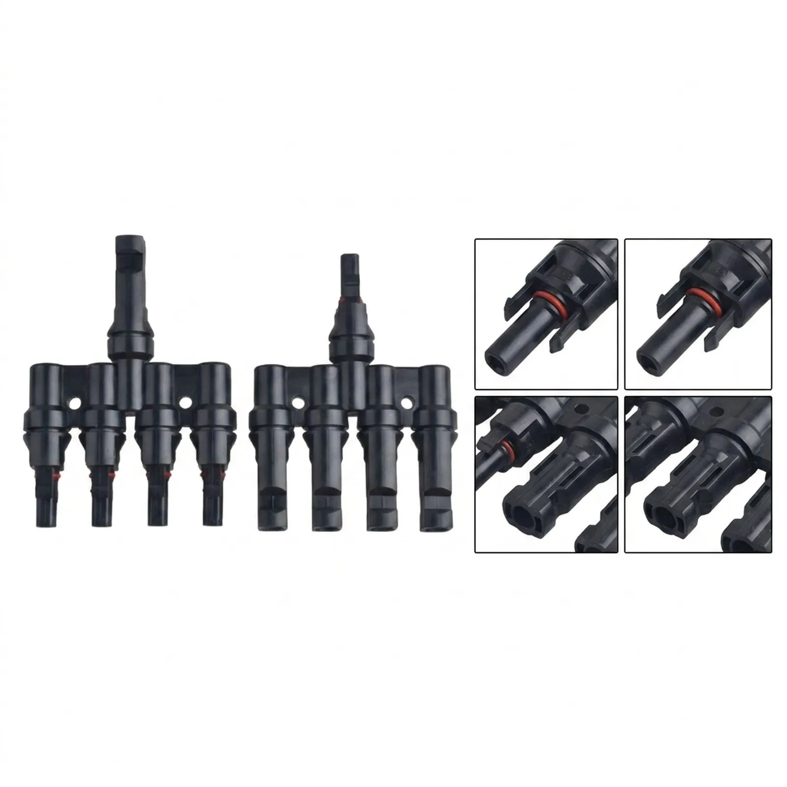 Solar Panel Solar Connector Four-in-one Fuse Holder Splitter Protection Voltage For Solar Cable 2.5/ 4/6mm2  Solar