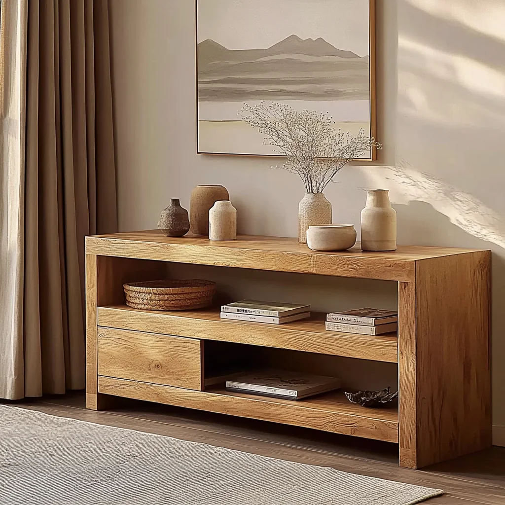 Log Wind Solid Wood Dining Side Cabinet Living Room Entry Entrance Bar Counter Tea Cabinet Tea Side Cabinet Log Locker
