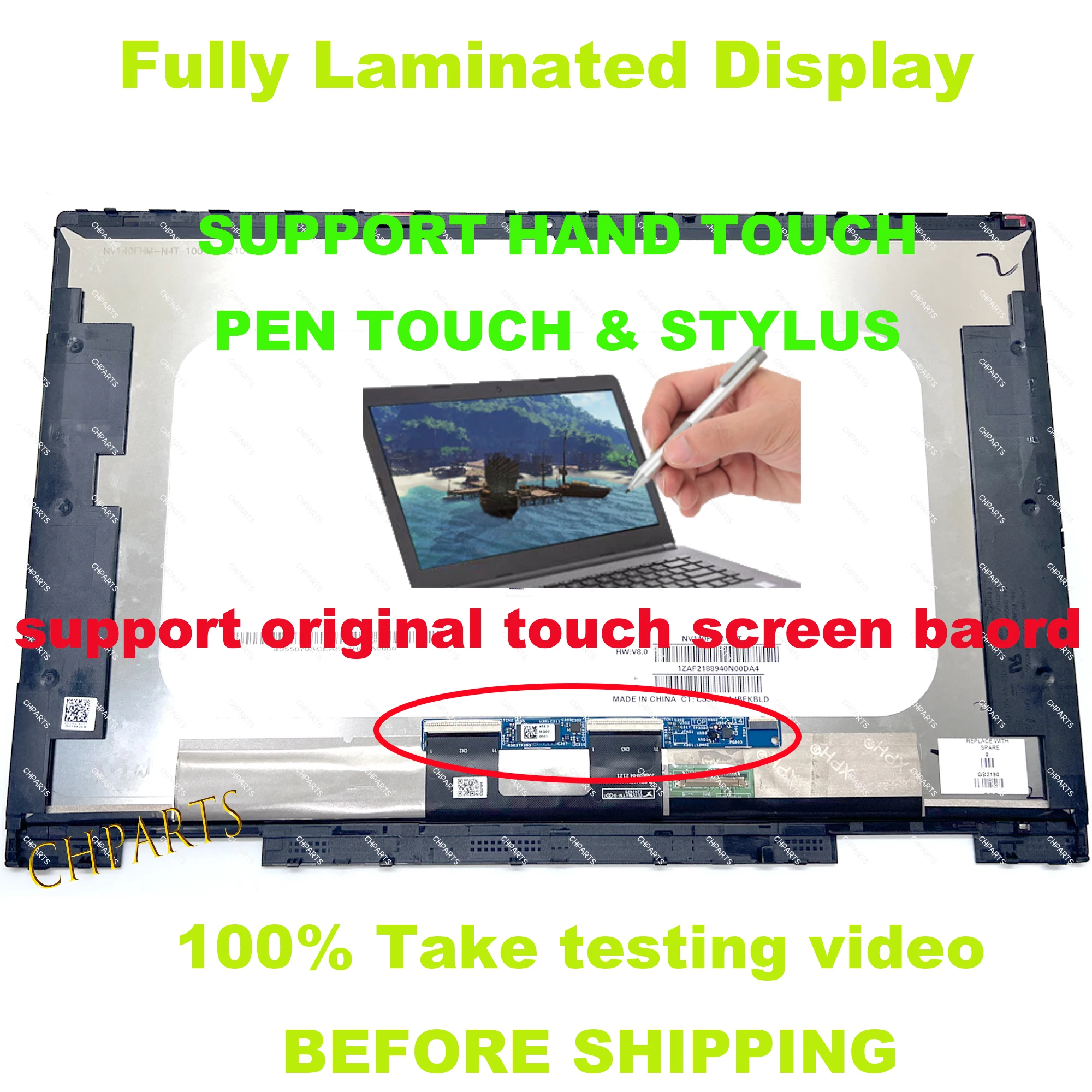 Ekran dotykowy LCD do laptopa HP Pavilion x360 serii 14 (14-DY, 14-DH, 14-DW, 14-CD, 14-BA, 14-FA) - panel zamienny