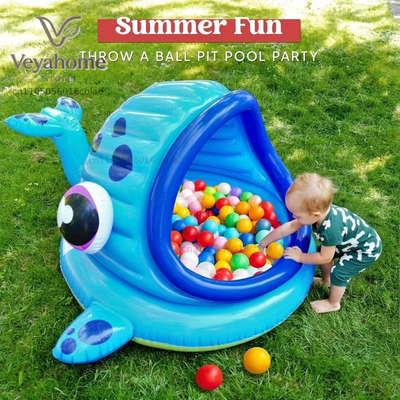 Joyfy Inflatable Shade Kiddie Pool Whale  Tent Infant Swimming Blow Up Toddler for Swim Party Toys Summer