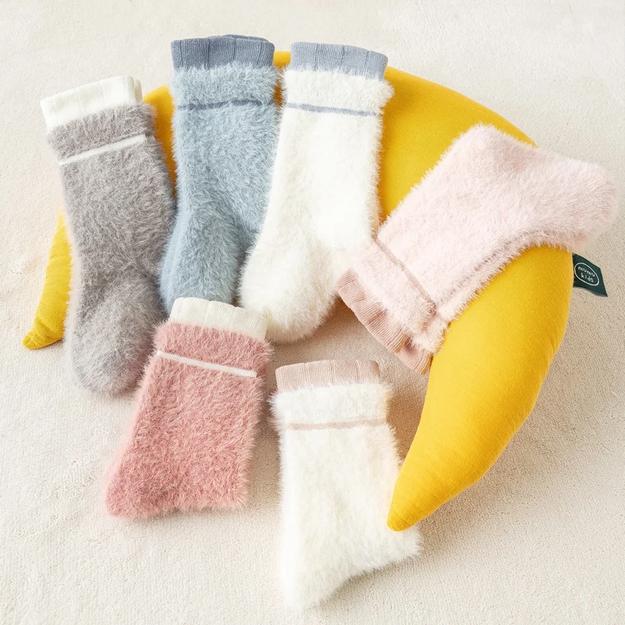 3 زوج/وحدة الشتاء سميكة الأطفال الجوارب للفتيات الفتيان الدافئة المنزل الطابق طفل رضيع جورب لينة الاطفال في الهواء الطلق الدفء تخزين