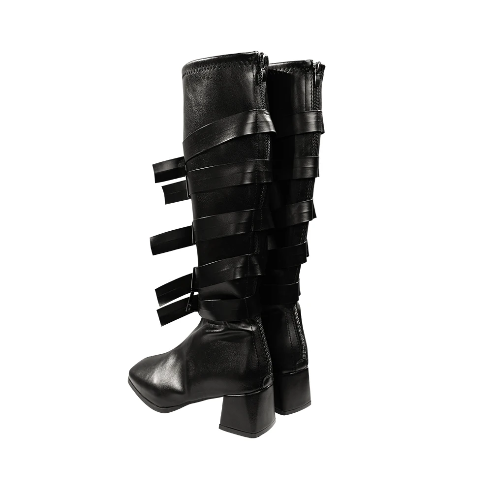 Sapatos Cosplay Alice preto para homem, Halloween Botas, Madness Returns, Jogo