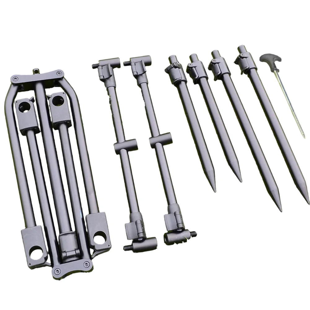 انفصال الصيد رود حامل قابل للتعديل قابل للسحب الكارب القطب الراحة دعم ثلاثة رئيس حامل البنك المعدني لبحيرة نهر الخزان