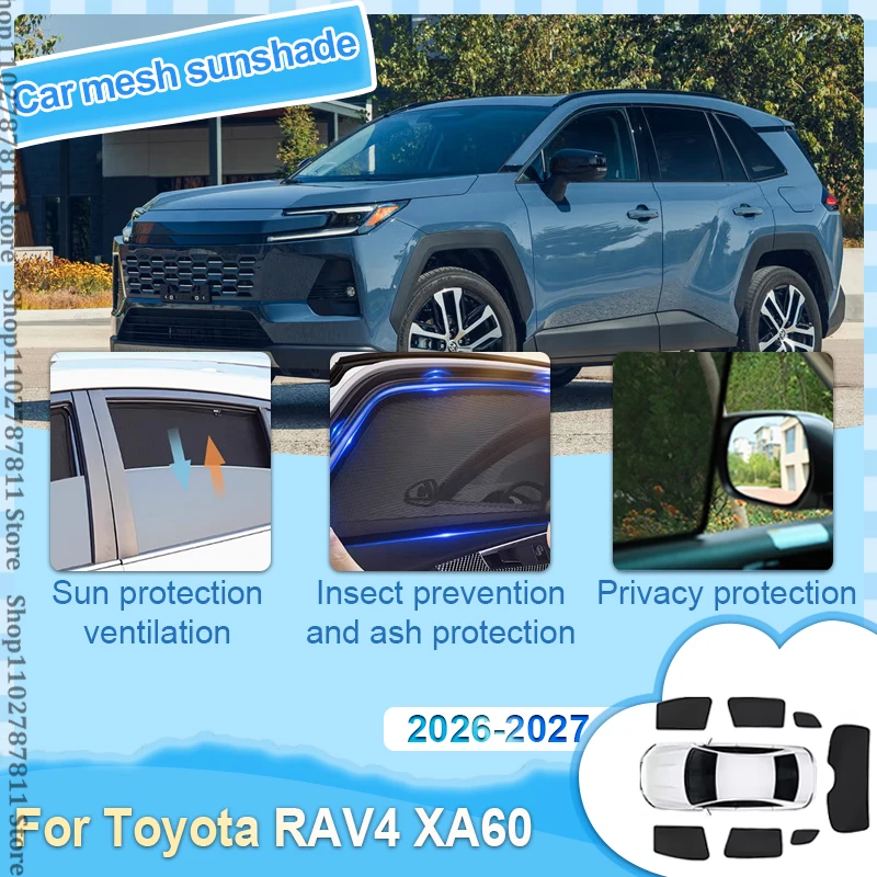 

For Toyota RAV4 XA60 2026 2027 Suzuki Across Magnetic Car Sunshade Front Windshield Curtain Side Window Shade Mesh Accessories