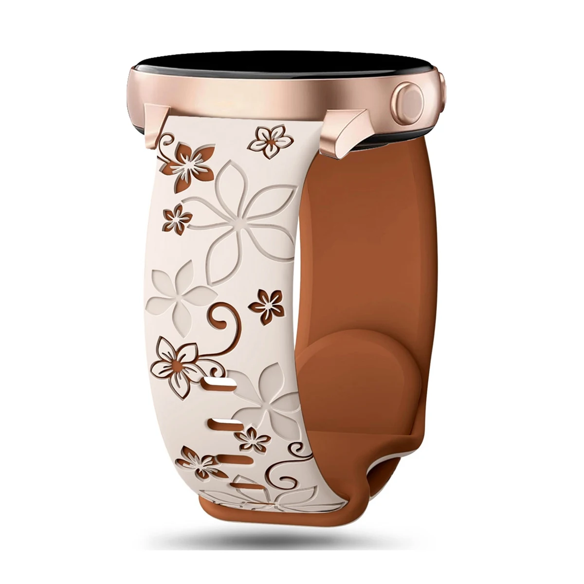 20mm Universal Flower soft silicone strap for Samsung Galaxy watch 7 6 4 5 Elegant women\'s wristband