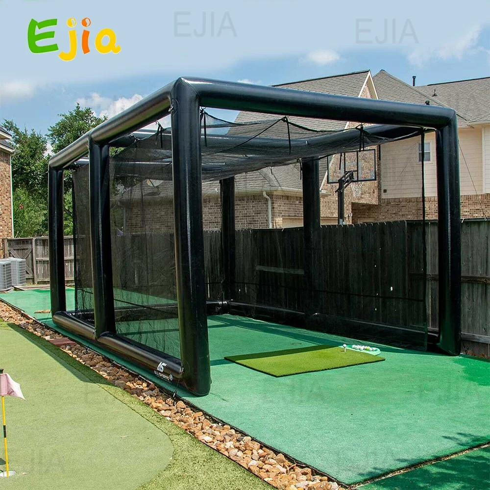 

20/10 футов надувная клетка для ударов из ПВХ для гольфа, надувной симулятор для гольфа, проектор, палатка для стрельбы с насосной сеткой для спорта, занятий спортом