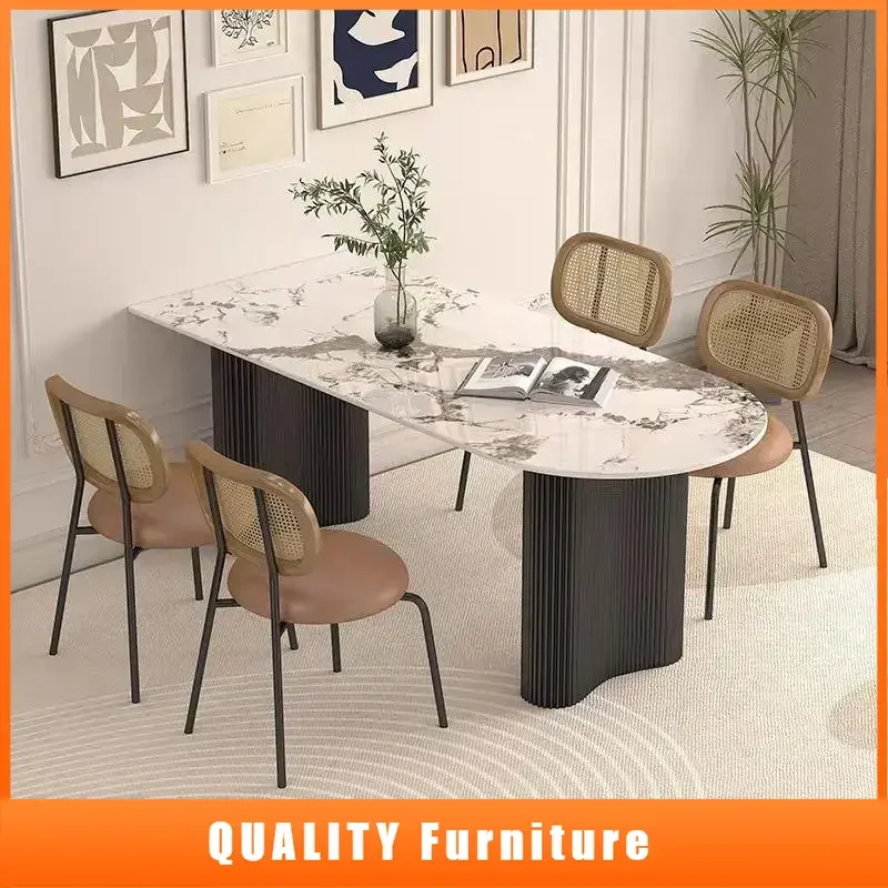 

Light Luxury Modern Dining Table Special Kitchen Salon European Restaurant Table Reception Lounge Juegos De Comedor Furniture