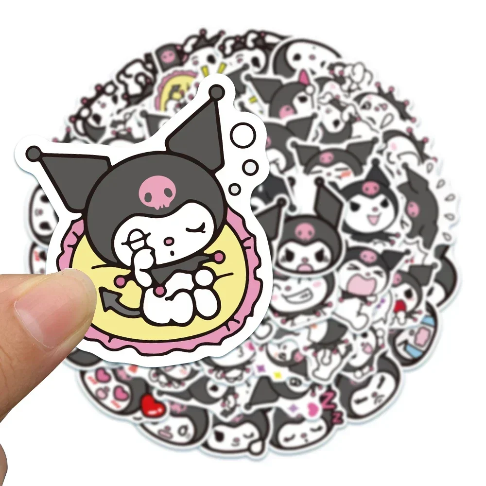 AliExpress MINISO Cute Kuromi Anime Cartoon Stickers Kawaii Graffiti Decal for Skateboard Bicycle Guitar Laptop Sanrio Stiker Kids Girls Toy Gift