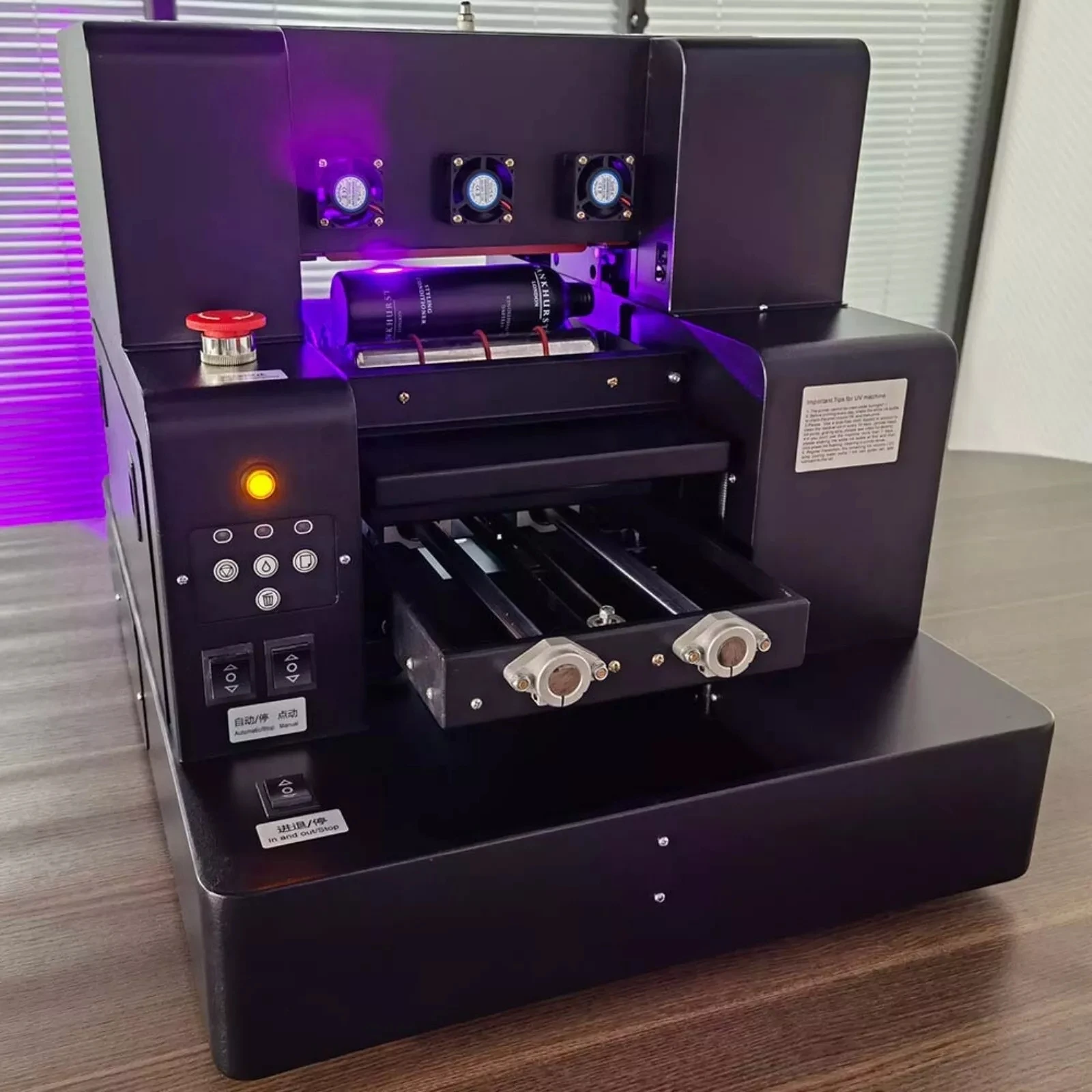 أداة آلة الطباعة المسطحة الأوتوماتيكية ذات 6 ألوان للأشعة فوق البنفسجية مقاس A4 #1