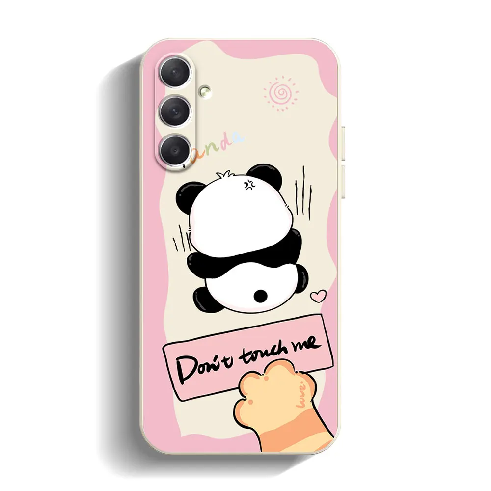 Phone Case For Samsung Galaxy M54 M52 M53 M33 M32 M14 M13 F54 5G M22 M12 F12 Soft Silicone TPU Shockproof Back Cover Cute Panda